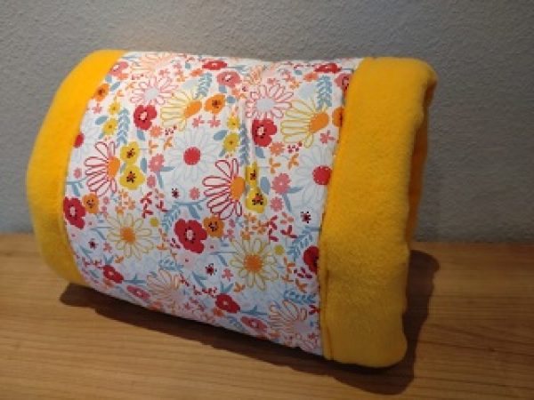 Kuschelrolle XL "Blumen bunt / gelb"